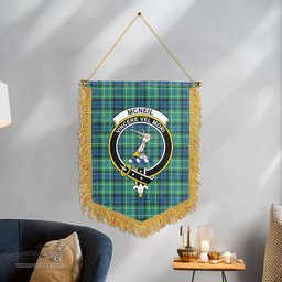 ScotsTee Shop Scottish McNeil of Colonsay Ancient Clan Crest Tartan Gonfalon Scottish Wall Hanging Banner