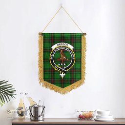 ScotsTee Shop Scottish Orrock Clan Crest Tartan Gonfalon Scottish Wall Hanging Banner