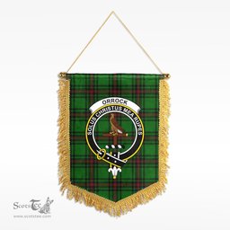 ScotsTee Shop Scottish Orrock Clan Crest Tartan Gonfalon Scottish Wall Hanging Banner