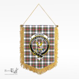 ScotsTee Shop Scottish Stewart Dress Modern Clan Crest Tartan Gonfalon Scottish Wall Hanging Banner