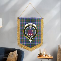 ScotsTee Shop Scottish Ogilvie Hunting Modern Clan Crest Tartan Gonfalon Scottish Wall Hanging Banner
