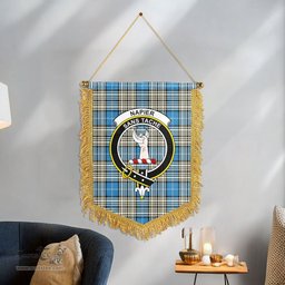 ScotsTee Shop Scottish Napier Ancient Clan Crest Tartan Gonfalon Scottish Wall Hanging Banner