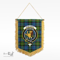 ScotsTee Shop Scottish Newlands Clan Crest Tartan Gonfalon Scottish Wall Hanging Banner