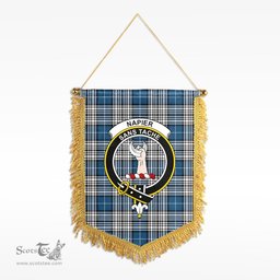 ScotsTee Shop Scottish Napier Modern Clan Crest Tartan Gonfalon Scottish Wall Hanging Banner