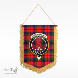 ScotsTee Shop Scottish McNaughten Clan Crest Tartan Gonfalon Scottish Wall Hanging Banner