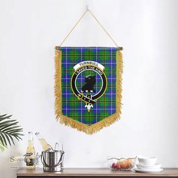 ScotsTee Shop Scottish Turnbull Hunting Clan Crest Tartan Gonfalon Scottish Wall Hanging Banner