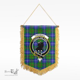 ScotsTee Shop Scottish Turnbull Hunting Clan Crest Tartan Gonfalon Scottish Wall Hanging Banner