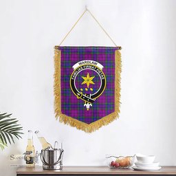 ScotsTee Shop Scottish Wardlaw Modern Clan Crest Tartan Gonfalon Scottish Wall Hanging Banner