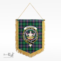 ScotsTee Shop Scottish Urquhart Broad Red Ancient Clan Crest Tartan Gonfalon Scottish Wall Hanging Banner