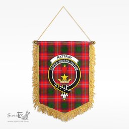 ScotsTee Shop Scottish Rattray Modern Clan Crest Tartan Gonfalon Scottish Wall Hanging Banner