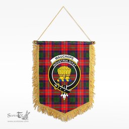 ScotsTee Shop Scottish Wauchope (or Waugh) Clan Crest Tartan Gonfalon Scottish Wall Hanging Banner