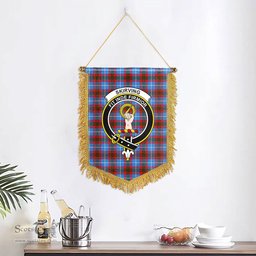 ScotsTee Shop Scottish Skirving Clan Crest Tartan Gonfalon Scottish Wall Hanging Banner