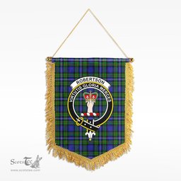 ScotsTee Shop Scottish Robertson Hunting Modern Clan Crest Tartan Gonfalon Scottish Wall Hanging Banner