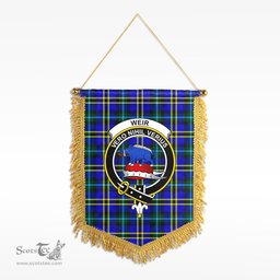 ScotsTee Shop Scottish Weir Modern Clan Crest Tartan Gonfalon Scottish Wall Hanging Banner