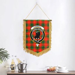 ScotsTee Shop Scottish Turnbull Dress Clan Crest Tartan Gonfalon Scottish Wall Hanging Banner