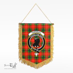 ScotsTee Shop Scottish Turnbull Dress Clan Crest Tartan Gonfalon Scottish Wall Hanging Banner