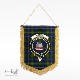 ScotsTee Shop Scottish McNeil of Barra Modern Clan Crest Tartan Gonfalon Scottish Wall Hanging Banner