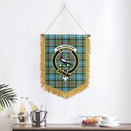 ScotsTee Shop Scottish Walkinshaw Clan Crest Tartan Gonfalon Scottish Wall Hanging Banner
