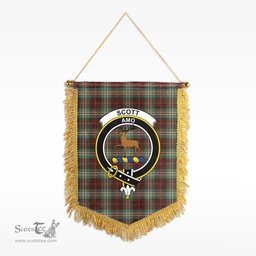 ScotsTee Shop Scottish Scott Brown Ancient Clan Crest Tartan Gonfalon Scottish Wall Hanging Banner