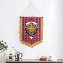 ScotsTee Shop Scottish Udny Clan Crest Tartan Gonfalon Scottish Wall Hanging Banner