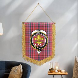 ScotsTee Shop Scottish Udny Clan Crest Tartan Gonfalon Scottish Wall Hanging Banner