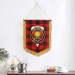 ScotsTee Shop Scottish McLeod of Raasay Clan Crest Tartan Gonfalon Scottish Wall Hanging Banner
