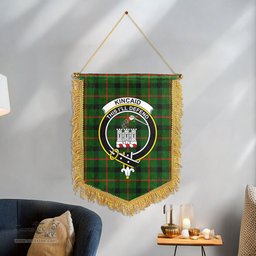 ScotsTee Shop Scottish Kincaid Clan Crest Tartan Gonfalon Scottish Wall Hanging Banner