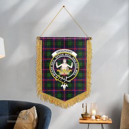 ScotsTee Shop Scottish Urquhart Modern Clan Crest Tartan Gonfalon Scottish Wall Hanging Banner