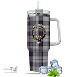 ScotsTee Shop Scottish Alexander of Menstry Dress Clan Crest Tartan Tumbler with Handle 40oz Insulated Tumbler