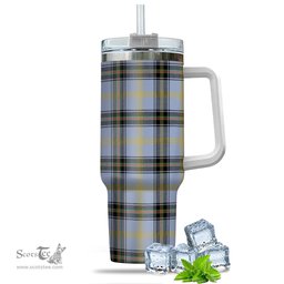 ScotsTee Shop Scottish Bell Clan Tartan Tumbler with Handle 40oz Insulated Tumbler