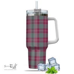 ScotsTee Shop Scottish Crawford Ancient Clan Tartan Tumbler with Handle 40oz Insulated Tumbler