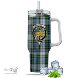 ScotsTee Shop Scottish Campbell Dress Clan Crest Tartan Tumbler with Handle 40oz Insulated Tumbler