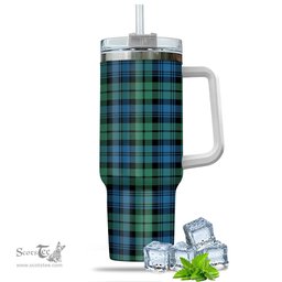 ScotsTee Shop Scottish Campbell Ancient #01 Clan Tartan Tumbler with Handle 40oz Insulated Tumbler