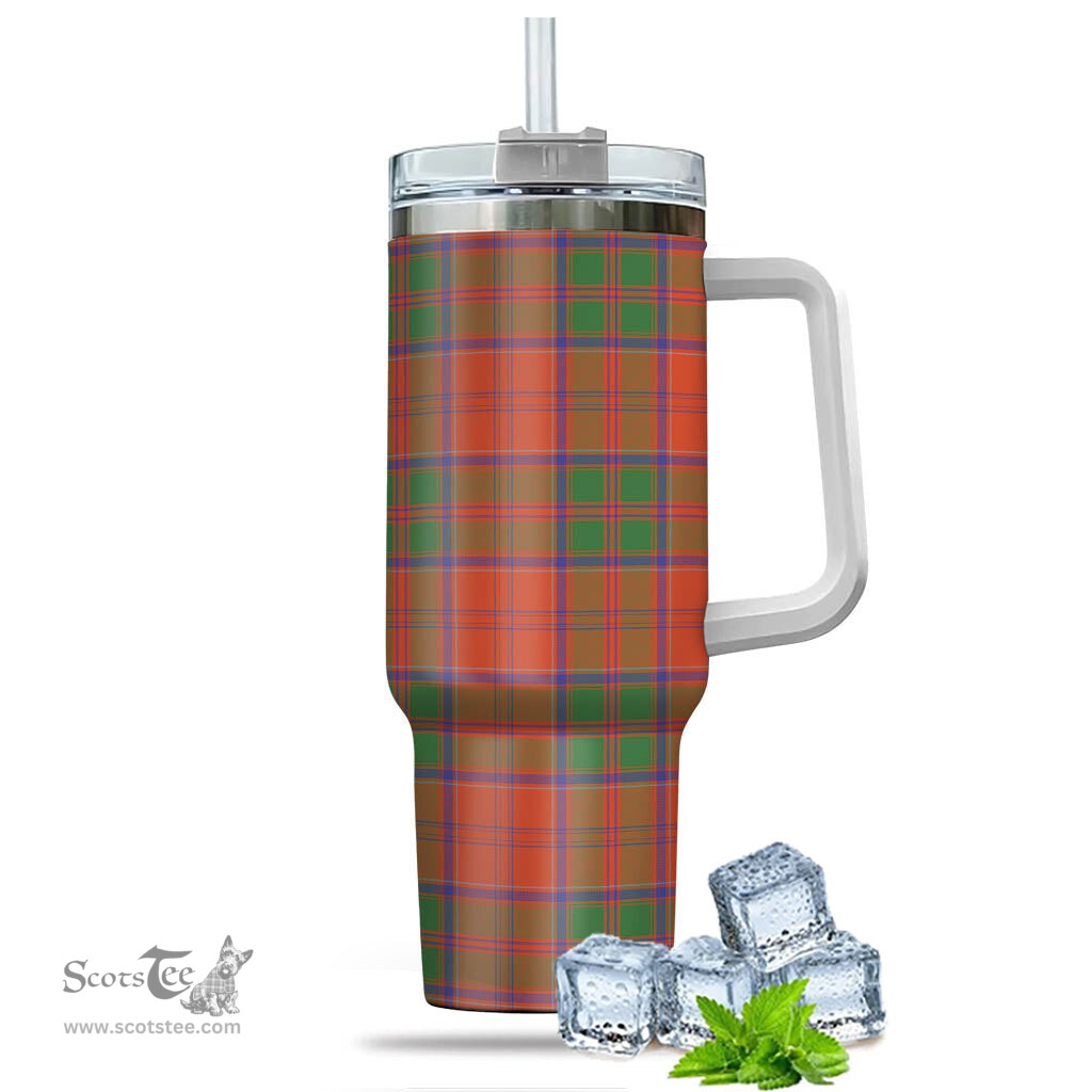 ScotsTee Shop Scottish Grant Ancient Clan Tartan Tumbler with Handle 40oz Insulated Tumbler
