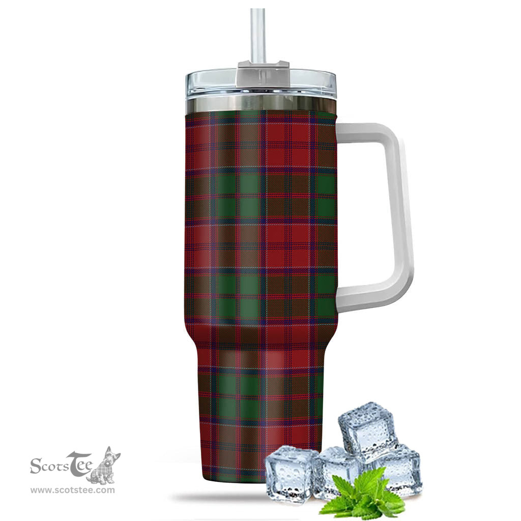 ScotsTee Shop Scottish Grant Clan Tartan Tumbler with Handle 40oz Insulated Tumbler