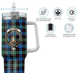 ScotsTee Shop Scottish Guthrie Ancient Clan Crest Tartan Tumbler with Handle 40oz Insulated Tumbler