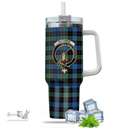 ScotsTee Shop Scottish Guthrie Ancient Clan Crest Tartan Tumbler with Handle 40oz Insulated Tumbler