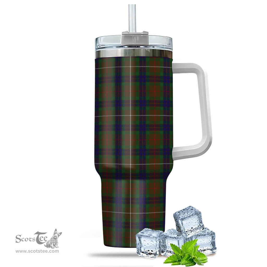 ScotsTee Shop Scottish Fraser Hunting Clan Tartan Tumbler with Handle 40oz Insulated Tumbler