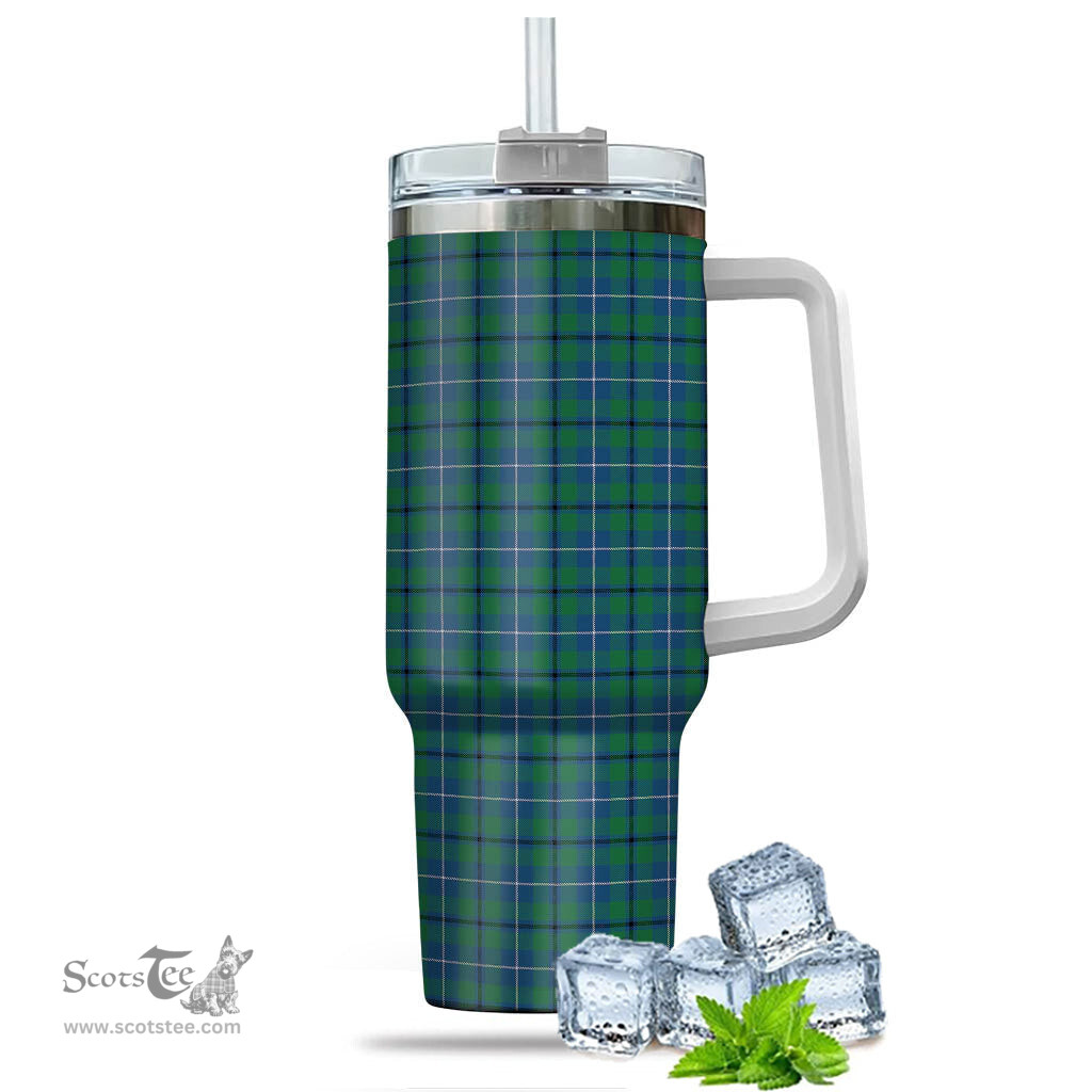 ScotsTee Shop Scottish Douglas Ancient Clan Tartan Tumbler with Handle 40oz Insulated Tumbler