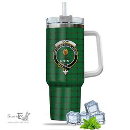 ScotsTee Shop Scottish Don Clan Crest Tartan Tumbler with Handle 40oz Insulated Tumbler