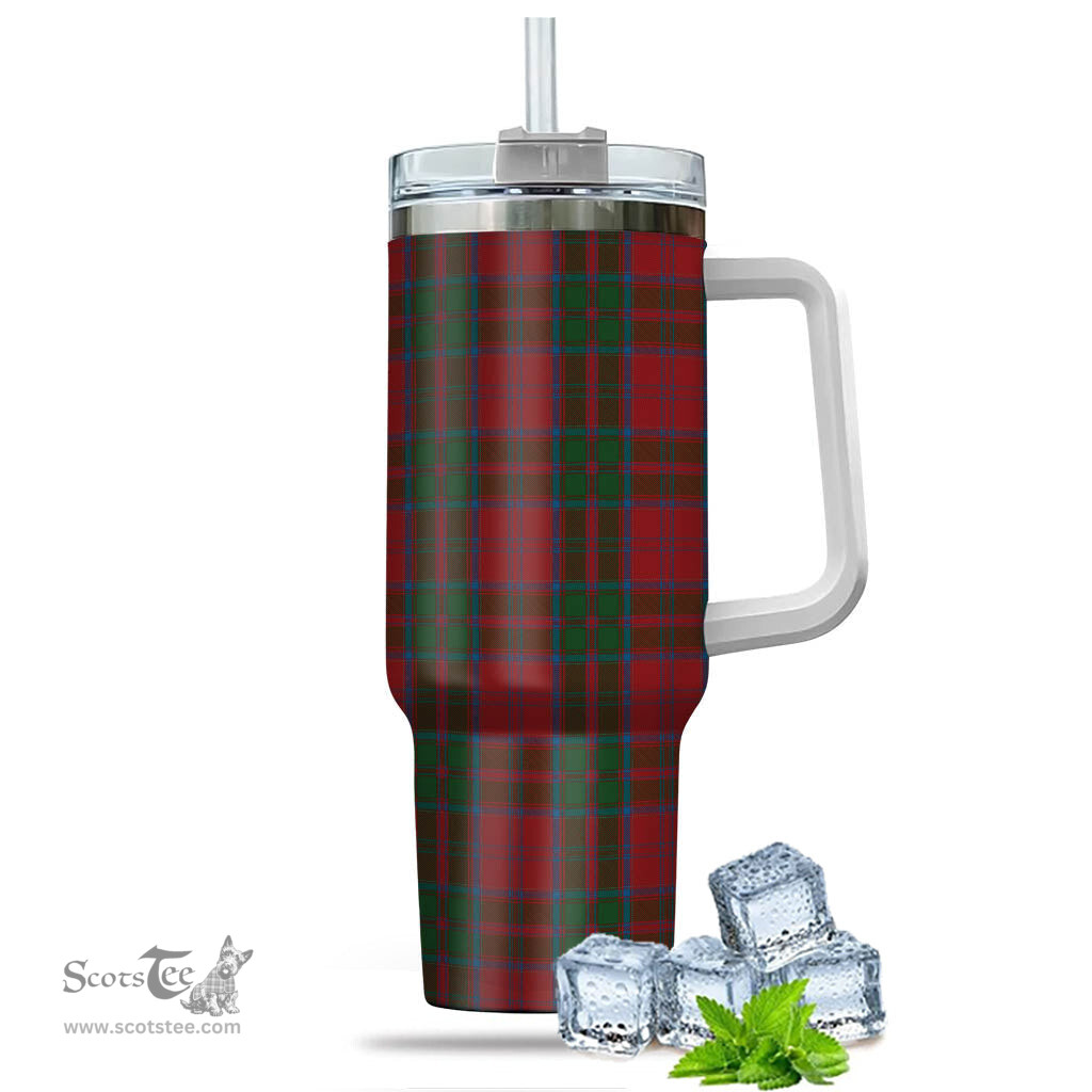ScotsTee Shop Scottish Drummond Clan Tartan Tumbler with Handle 40oz Insulated Tumbler