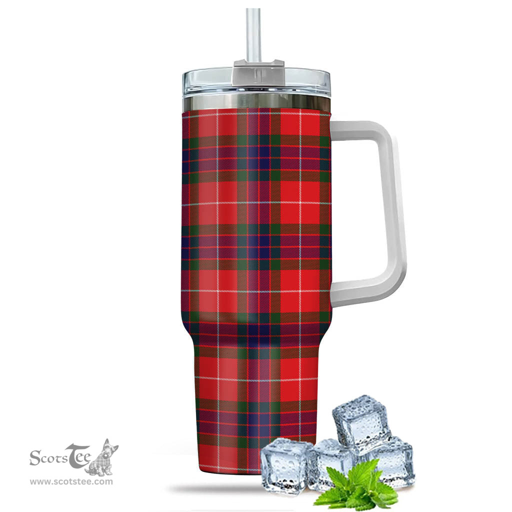 ScotsTee Shop Scottish Fraser Modern Clan Tartan Tumbler with Handle 40oz Insulated Tumbler
