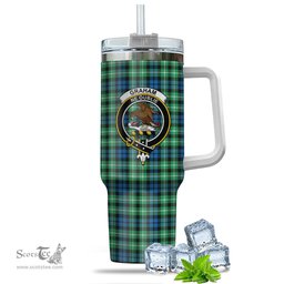 ScotsTee Shop Scottish Graham of Montrose Ancient Clan Crest Tartan Tumbler with Handle 40oz Insulated Tumbler