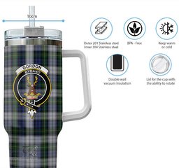 ScotsTee Shop Scottish Gordon Dress Clan Crest Tartan Tumbler with Handle 40oz Insulated Tumbler