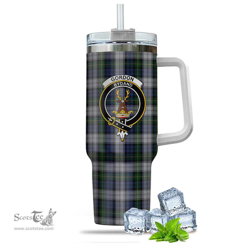 ScotsTee Shop Scottish Gordon Dress Clan Crest Tartan Tumbler with Handle 40oz Insulated Tumbler