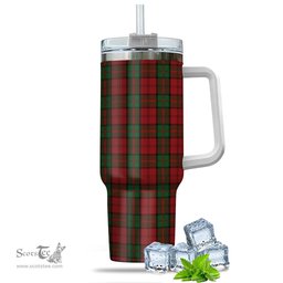 ScotsTee Shop Scottish Dunbar Clan Tartan Tumbler with Handle 40oz Insulated Tumbler