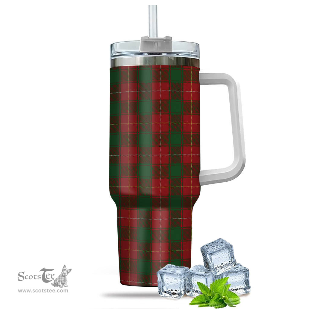 ScotsTee Shop Scottish MacFie Clan Tartan Tumbler with Handle 40oz Insulated Tumbler