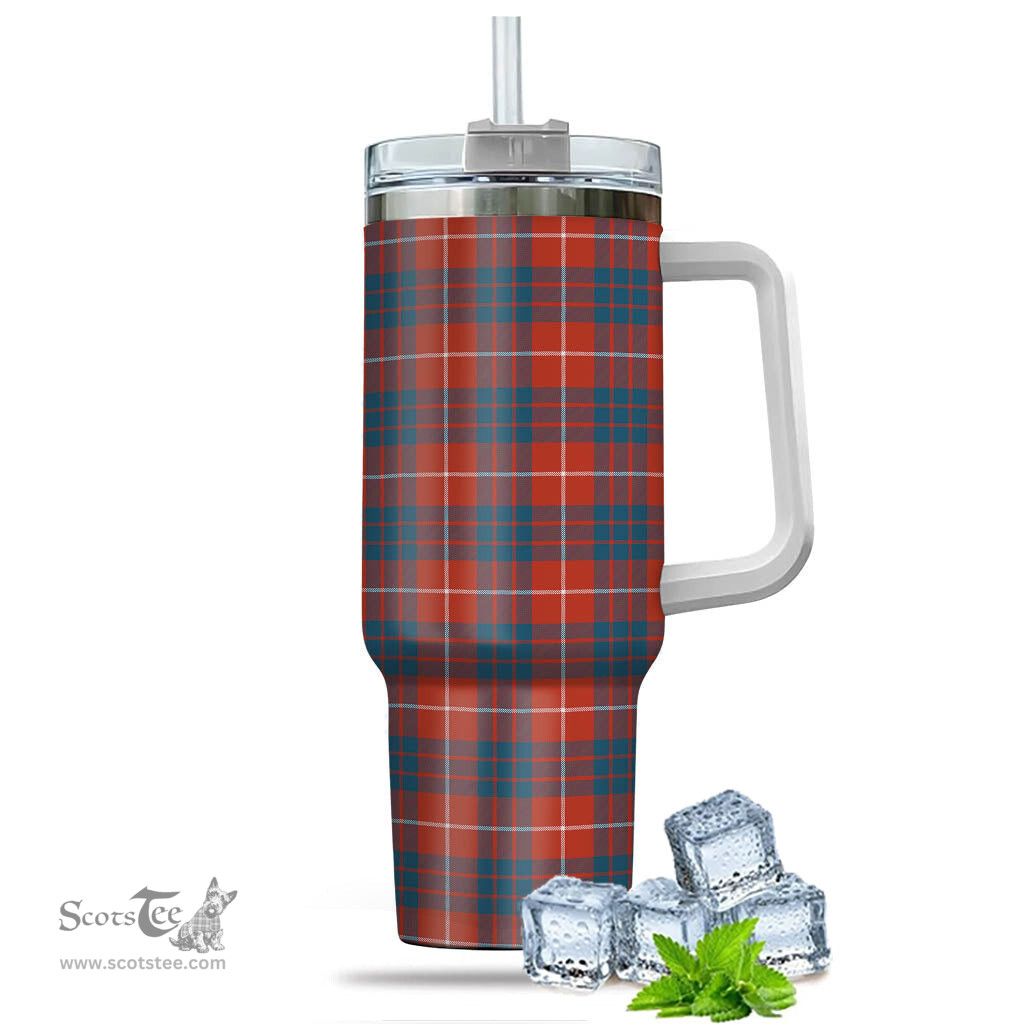 ScotsTee Shop Scottish Hamilton Ancient Clan Tartan Tumbler with Handle 40oz Insulated Tumbler