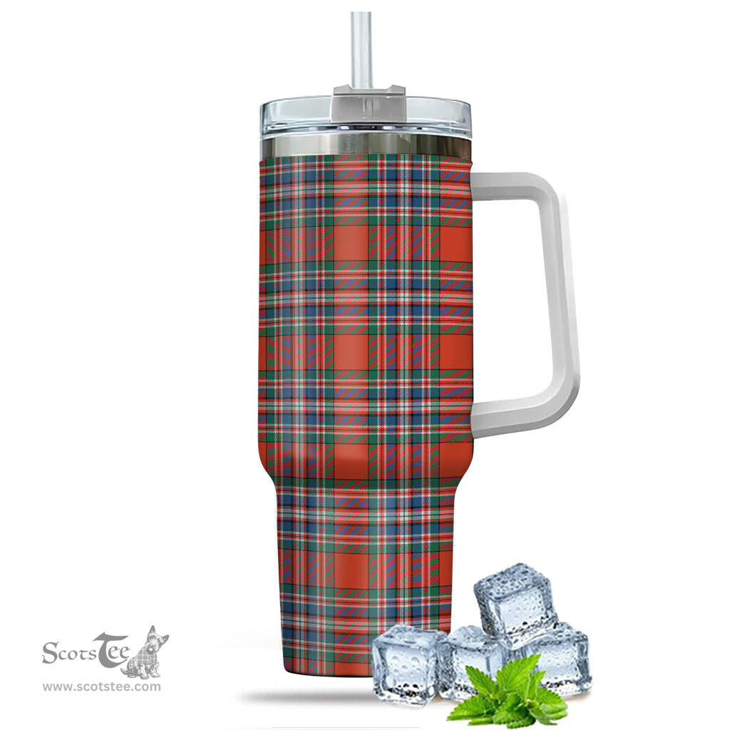 ScotsTee Shop Scottish MacFarlane Ancient Clan Tartan Tumbler with Handle 40oz Insulated Tumbler