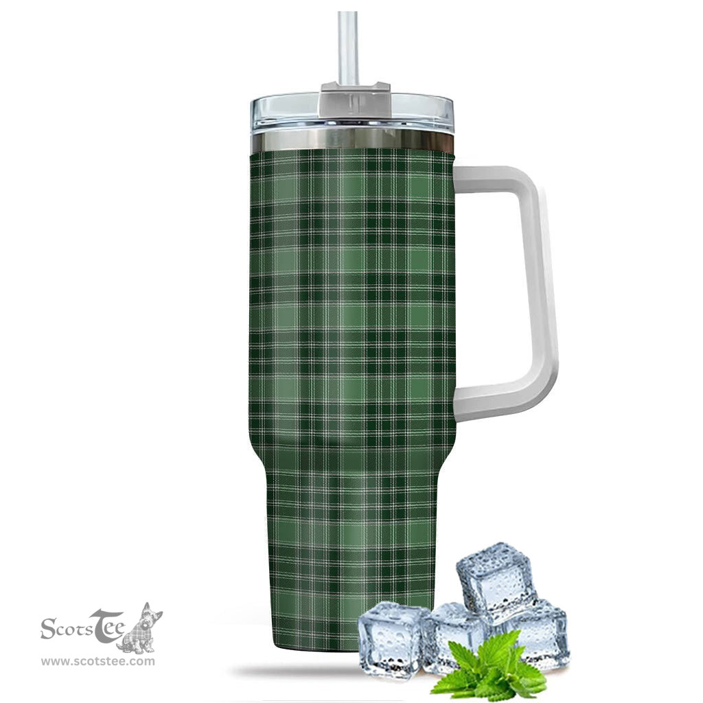 ScotsTee Shop Scottish MacDonald Lord of the Isles Hunting Clan Tartan Tumbler with Handle 40oz Insulated Tumbler